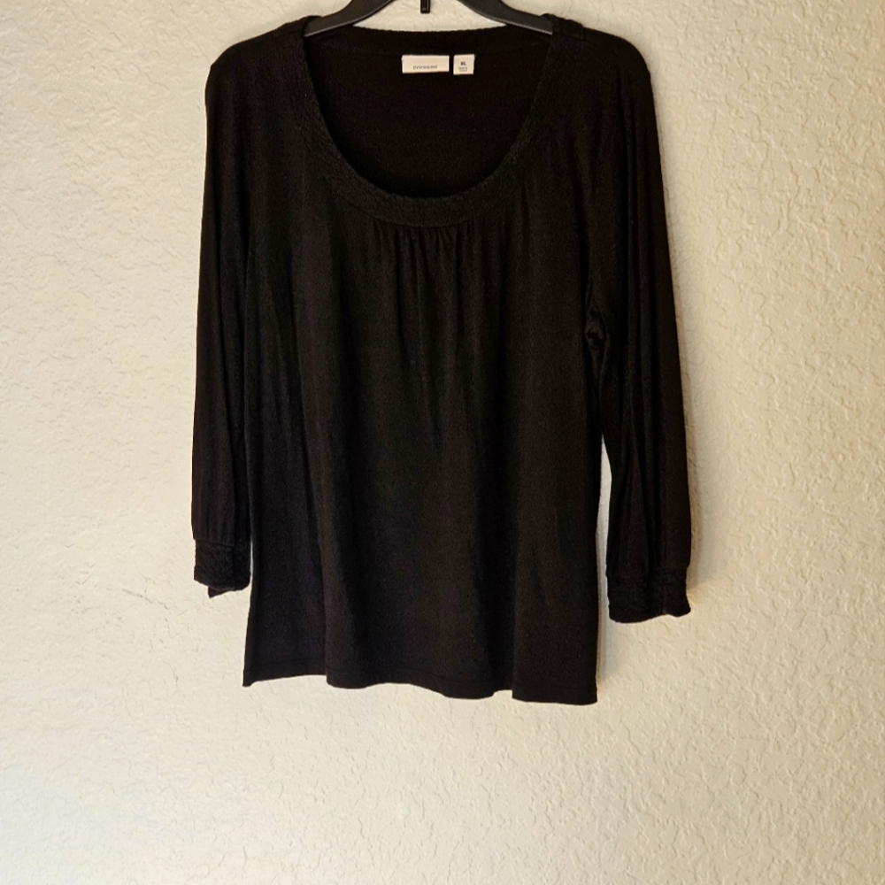"DOCKERS" Long Sleeve Black Top